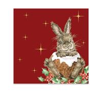 Wrendale Designs by Hannah Dale Merry Little Christmas' Rabbit Lunch Napkin