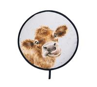 Wrendale Designs by Hannah Dale - ‘Mooo’ Hob Cover - 100% Cotton - 380mm Diameter