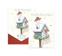 Wrendale Designs by Hannah Dale - Please Stop Here - Christmas Notecard Set - Pack of 8