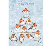 Wrendale Designs by Hannah Dale - Rockin’ Robins- Advent Calendar - 210mm by 297mm