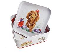 Wrendale Designs by Hannah Dale - Santa’s Little Helper - Festive Design Tin - 167mm x 167mm x 80mm