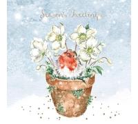 Wrendale Designs by Hannah Dale - Season’s Tweetings - Christmas Card Box Set - Pack of 8