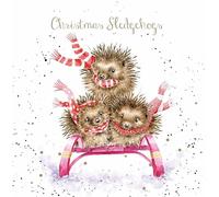 Wrendale Designs by Hannah Dale - Sledgehogs - Christmas Card Box Set - Pack of 8