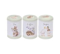 Wrendale Designs 'The Country Set' Country Animal Tea Coffee Sugar Set Green