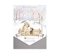 Wrendale Designs by Hannah Dale Winter Walks' Golden Retriever and Dachshund Christmas Card Pack
