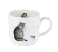 Wrendale by Royal Worcester Cat and Mouse Bone China Mug,11Fl Oz