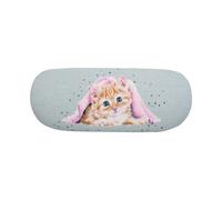 Wrendale Designs Cat Illustrated Glasses Case With Linen Lining And Matching Cleaning Cloth, 16 X 3.5 X 6 Cm