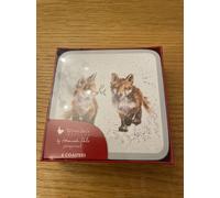 Wrendale Designs Christmas Coasters Set of 6 Festive Animal Designs BN Sealed