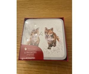 Wrendale Designs Christmas Coasters Set of 6 Festive Animal Designs BN Sealed