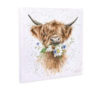 Wrendale Designs, 'daisy Cow' Small Polycotton Canvas, 20 X 20 X 1.8 Cm