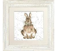 Wrendale Designs"Daisy Rabbit Framed and Mounted Picture (Distressed White)