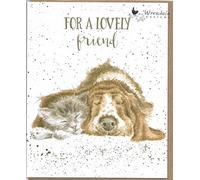 Wrendale Designs - 'Dog And Catnap' Card
