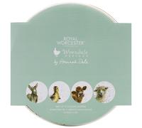 Wrendale Designs Farmyard Coupe Plates Set of 4 by Royal Worcester 16.5cm