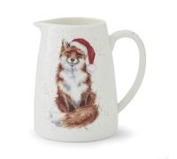 Wrendale Designs Festive Fox Posy Jug, White