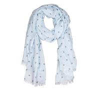 Wrendale Designs Flight Of The Bumble Bee Scarf 190 X 70 Cm With Gift Box, Baby Blue