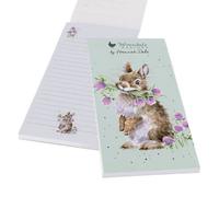 Wrendale Designs Floral Rabbit Illustrated Shopping List Pad 21.1 X 9.9 Cm - Green