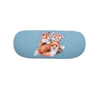 Wrendale Designs Fox Design Illustrated Glasses Case With Linen Lining And Cleaning Cloth - 16 X 3.5 X 6 Cm