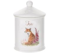 Wrendale Designs Foxgloves Fox Tea Storage Canister Fine Bone China