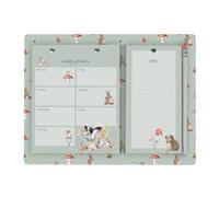 Wrendale Designs Weekly & Shopping Planner Pad 'Garden Friends' Garden Animal
