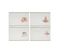 Wrendale Designs 'Garden Friends' Set of Four Animal Fabric Placemats