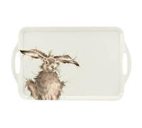 Portmeirion Wrendale Large Handled Tray (Hare) - Melamine, Multi-coloured, 48 x 29.5 cm