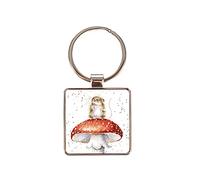 Wrendale Metal Keyring | Mouse On Toadstool | Cracker Filler | Mini Gift