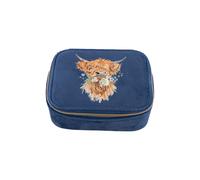 Wrendale Designs Accessory Case 'Daisy Coo' Highland Cow - Embroidered