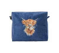 Wrendale Designs Large Makeup Bags Luxury Velvet Embroidered Animal Design