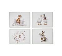 Wrendale Designs Set of 4 'Wildflower' Animal Large Placemats
