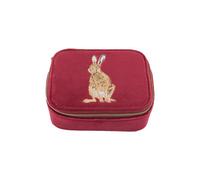 Wrendale Designs Luxury Velvet Embroidered Jewellery Case - Fox, Hummingbird, Hare Or Highland Cow