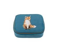 Wrendale Designs Luxury Velvet Embroidered Jewellery Case - Fox, Hummingbird, Hare Or Highland Cow