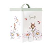 Mouse & Daisies Illustrated Seed Tin | Gardener Gift | Wrendale Designs