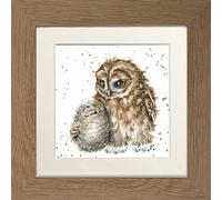 Wrendale Designs 'Owl-ways By Your Side' Owl Framed Greeting in Various Frame Colours (Oak)