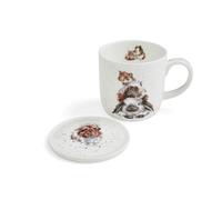 Wrendale Designs - 'Piggy in The Middle' Mug and Coaster Set