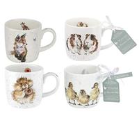 Wrendale Designs Royal Worcester Cute Animal Collection Set of 4 Mugs