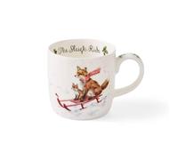 Wrendale Designs Royal Worcester Wrendale Deigns 0.3 Litre Fox Mug The Sleigh Ride, Multicolor