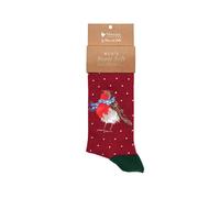 Wrendale Designs 'Season's Tweetings' Robin Christmas Men's Socks