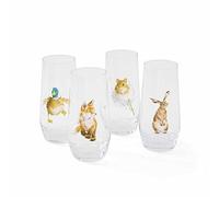 Wrendale Designs - 'Set of 4' Country Animal Hi-Ball Glasses