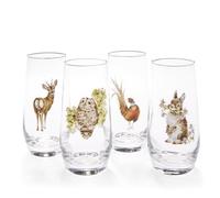 Wrendale Designs - 'Set of 4' Country Animal Hi-Ball Glasses