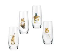 Wrendale Designs Set of 4 Country Animal Hiball Glasses