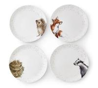 Wrendale Designs Set of 4 Woodland Animals 27cm Coupe Plates