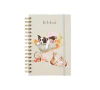 Wrendale Designs - Sleeping on the Job' Border Collie and Rabbit Notebook