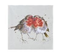 Wrendale Designs Pack of 20 Lunch Size 'Snuggled Together' Robins Napkins