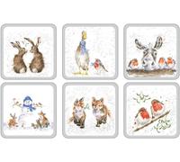 Wrendale Designs - 'Square' Christmas Coasters