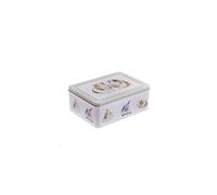 Wrendale Designs by Hannah Dale - Guinea Pig & Rabbit Grey Storage Tin - 160mm x 220mm x 85mm