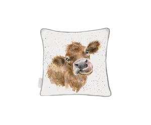 Wrendale Designs The Country Set - Moo Large Feather Filled Cushion - Cow