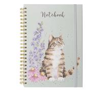 Wrendale Designs – Notebook – Whiskers and Wild Flowers – Illustrated, Spiral-Bound, Lined – A4