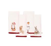 Wrendale Designs - Winter Wonderland' Christmas Animal Set of Four Fabric Napkins