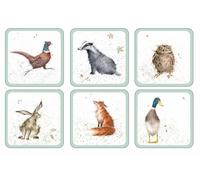 Wrendale Designs Woodland Design Assorted Coaster Set - 6 Different Designs