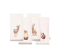 Wrendale Designs - Woodlanders' Set of Four Woodland Animal Fabric Napkins